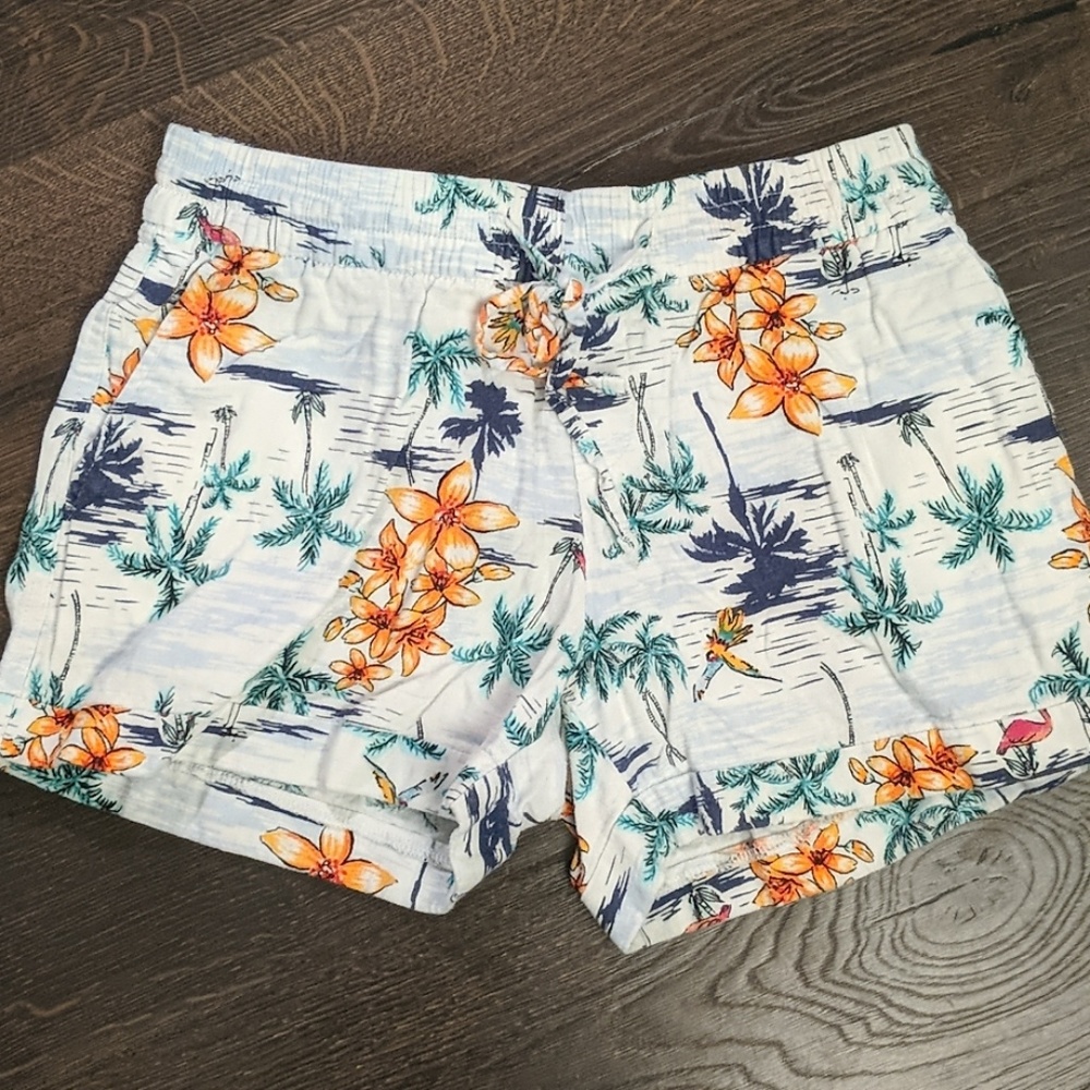 Tropical print shorts